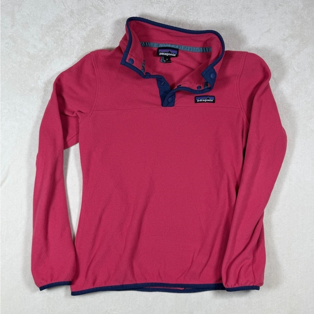 Patagonia Women’s Size XS Vibrant Pink Snap-T Pullover Fleece Sweater